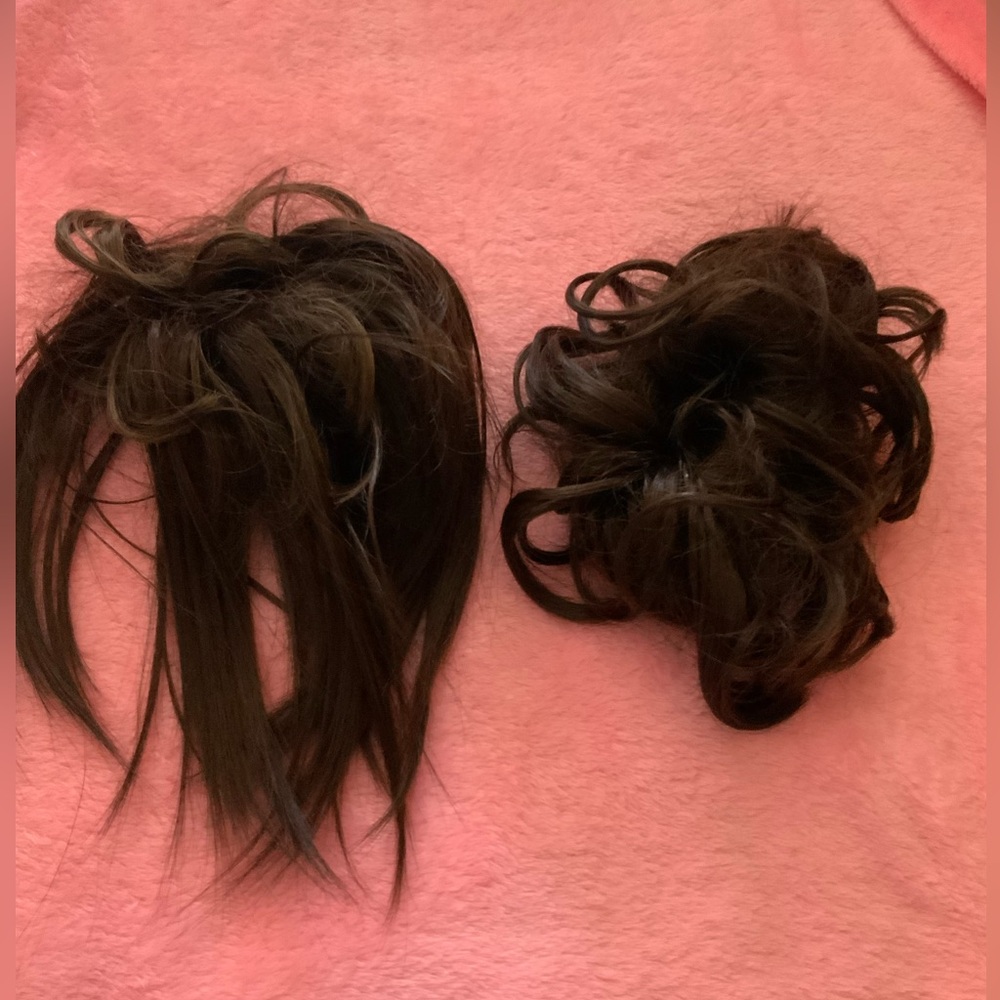 Two hair buns